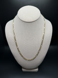 22" 14k Yellow Gold Figaro 5mm 16.9g