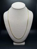 24" 10K Yellow Gold Cuban Chain 3mm 14.4g