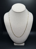 22 inch 3mm Figaro chain in 14K yellow gold, 7.2g, view 2 - Ott Family Jewelry