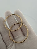 40mm x 2mm 14K yellow gold hoop earrings, 2.8g – Ott Family Jewelry (2)