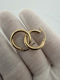 20mm x 3mm 14K Yellow Gold Hoops 1.9g