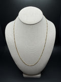 22" 14K Yellow Gold Figaro 2.5mm 5.05g
