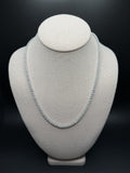 20" Silver 15ctw Moissanite Tennis Chain 3mm 25.0g