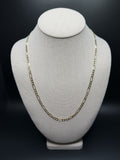 22 inch 4mm Figaro chain in 14K yellow gold, 11.9g, view 2 - Ott Family Jewelry