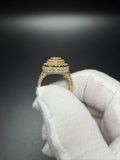Size 10 10k Yellow Gold 4ctw Natural Diamond Cluster Ring 8.25g