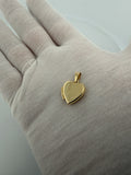 1" 14K Yellow Gold Heart Locket 3.5mm Bail 3.1g