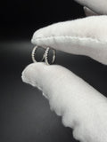 15mm Silver .25ctw VS/VVS Lab Diamond Huggies 1.8g