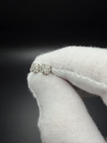 6mm 10k White Gold 1/2ctw Natural Diamond Cluster Studs 0.95g