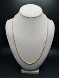 24" 14K Yellow Gold Rope 3mm 19.1g