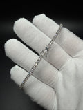 8" Silver 5ctw VS/VVS Lab Diamond Tennis Bracelet 3mm 12.0g
