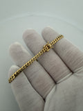 7.25" 14k Yellow Gold Cuban 4mm 9.82g