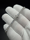 7.25" Silver 7ctw VS/VVS Lab Diamond Tennis Bracelet 3.3mm 9.0g