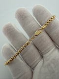 8" 14K Yellow Gold Rounded Box 3.5mm 5.8g