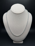 22" Silver 18ctw VS/VVS Lab Diamond Tennis Chain 3.5mm 32.5g
