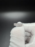 Size 10 Silver 2.1ctw VS/VVS 3 Row Lab Diamond Half Eternity Band 6mm 3.6g
