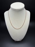 16" 14K Rose Gold Diamond Cut Moon Bead 2mm 5.3g