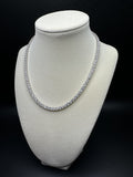 16" 29ctw Moissanite Silver Tennis Chain 4mm 25.8g