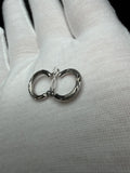 12mm 14K White Gold Fancy Huggies .75g