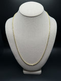 24" 14k Yellow Gold Rope 3mm 18.4g