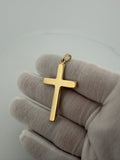 2" 14k Yellow Gold Classic Latin Cross 3.5mm Bail 3.0g
