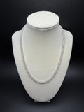 18" Silver 11ctw Moissanite Tennis Chain 3mm 21.5g