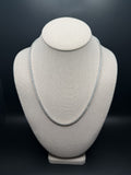 20" Silver est 1ctw Natural Diamond Tennis Chain 3mm 24.1g