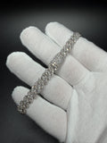 8" Silver 6.5ctw VS/VVS Lab Diamond Cuban Link 8mm 21g
