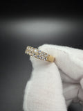Size 10 Gold over Silver 1.75ctw VS/VVS Lab Diamond 2 Row Ring 6mm 4.3g