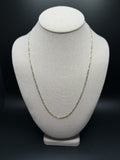 22 inch 2.5mm Figaro chain in 14K yellow gold, 5.22g, view 2 - Ott Family Jewelry