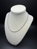 16" Silver 2mm 9ctw Moissanite Tennis Chain 19.2g