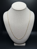 24 inch 2mm Figaro chain in 14K yellow gold, 4.8g, view 2 - Ott Family Jewelry