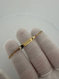 6" 14K Yellow Gold Diamond Cut Figaro Baby ID Bracelet 2.5mm 1.73g