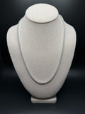 22" Silver 14ctw VS/VVS Lab Diamond Tennis Chain 3mm 25.3g