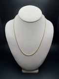 20" 14k Yellow Gold Diamond Cut Moon Bead Chain 2.5mm 11.0g