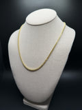 20" 14K Yellow Gold Foxtail Franco 3mm 9.11g