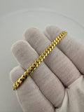 7 inch 5mm Cuban link bracelet in 14K yellow gold, 14.6g, view 2 - Ott Family Jewelry