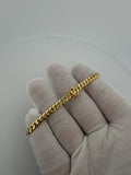 7.25" 14K Yellow Gold Cuban Bracelet 5mm 15.0g