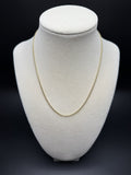 16" 14k Yellow Gold Rounded Box Chain 1.5mm 2.3g