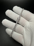8" Silver Moissanite Tennis Bracelet 3mm 10.0g