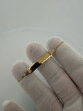 6 inch 1.5mm tri-color Valentino baby ID bracelet in 14K gold, 2.4g, view 2 - Ott Family Jewelry