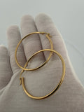 45mm x 2mm 14k Yellow Gold Hoops 2.43g