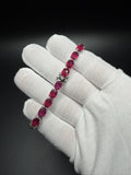 7.25" 6mm natural ruby tennis bracelet, 30ctw, 925 silver, 16.2g – Ott Family Jewelry (2)