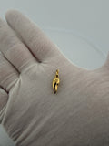 3/4" 14K Yellow Gold Italian Horn 3.5mm Bail 1.0g