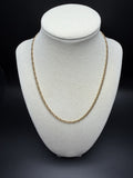 16" 14K Yellow Gold Tiger Eye Link 3.5mm 5.12g