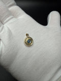 13mm 14K yellow gold round evil eye pendant, 1.1g – Ott Family Jewelry (2)