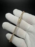 8" Gold over Silver 6.5ctw VS/VVS Lab Diamond Tennis Bracelet 3.3mm 13.1g