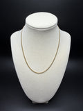 16" 10K Yellow Gold Cuban Chain 2mm 4.4g