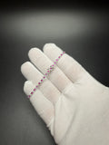 7" 2.2mm lab diamond and ruby alternating tennis bracelet, 1.50ctw, 925 silver, 5.0g – Ott Family Jewelry (2)