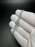 6.5" Silver Moissanite Tennis Bracelet 3mm 8.5g