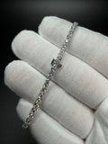 7" 14k White Gold 6.04ctw E-F VS Lab Diamond Tennis Bracelet EGL Certified 3.2mm 6.2g